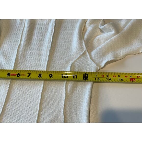 Altar’d State Tinsley Pieced Tunic Top Sz M Cream Waffle Knit Vanilla Girl Soft - Picture 7 of 8